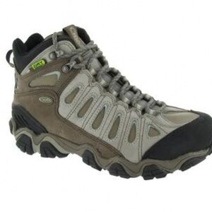 Oboz s8 Sawtooth II Hiking Trail Boot Brown Leather Mid Waterproof great cond